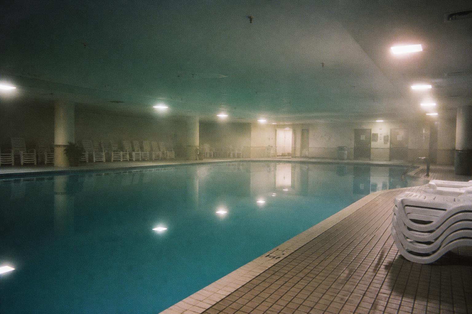 THE HOTEL POOL — You remember the smell.